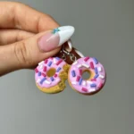 Kolczyki donuty leśny mix - obrazek 3