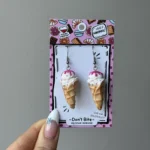 Kolczyki lody śmietankowe z polewą - obrazek 2