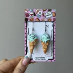 Kolczyki lody mięta z czekoladą - obrazek 2