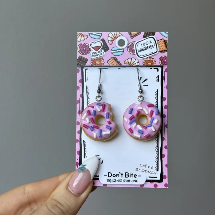 Kolczyki donuty leśny mix - obrazek 4