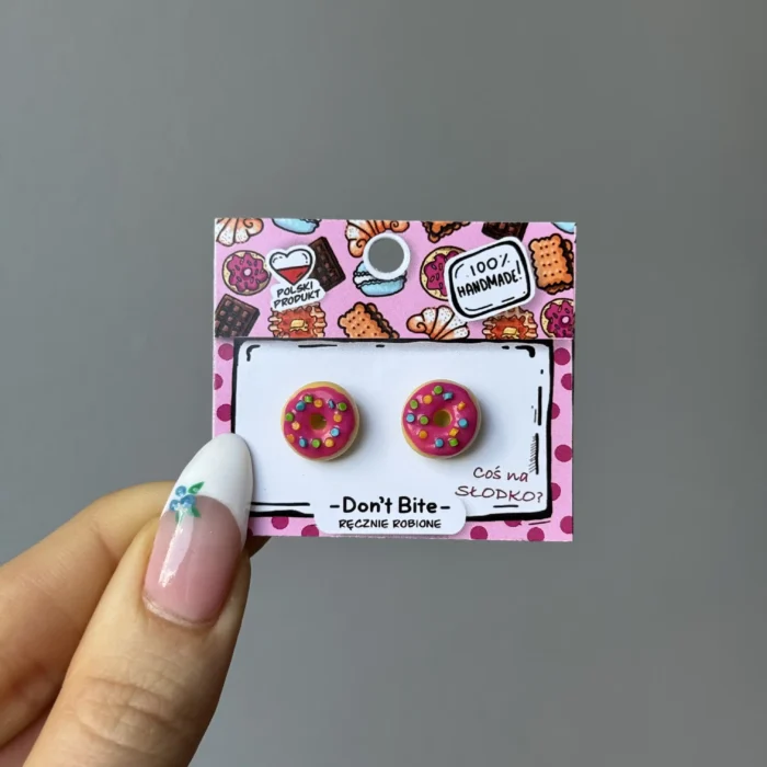 Sztyfty donuty różowe z posypką - obrazek 2