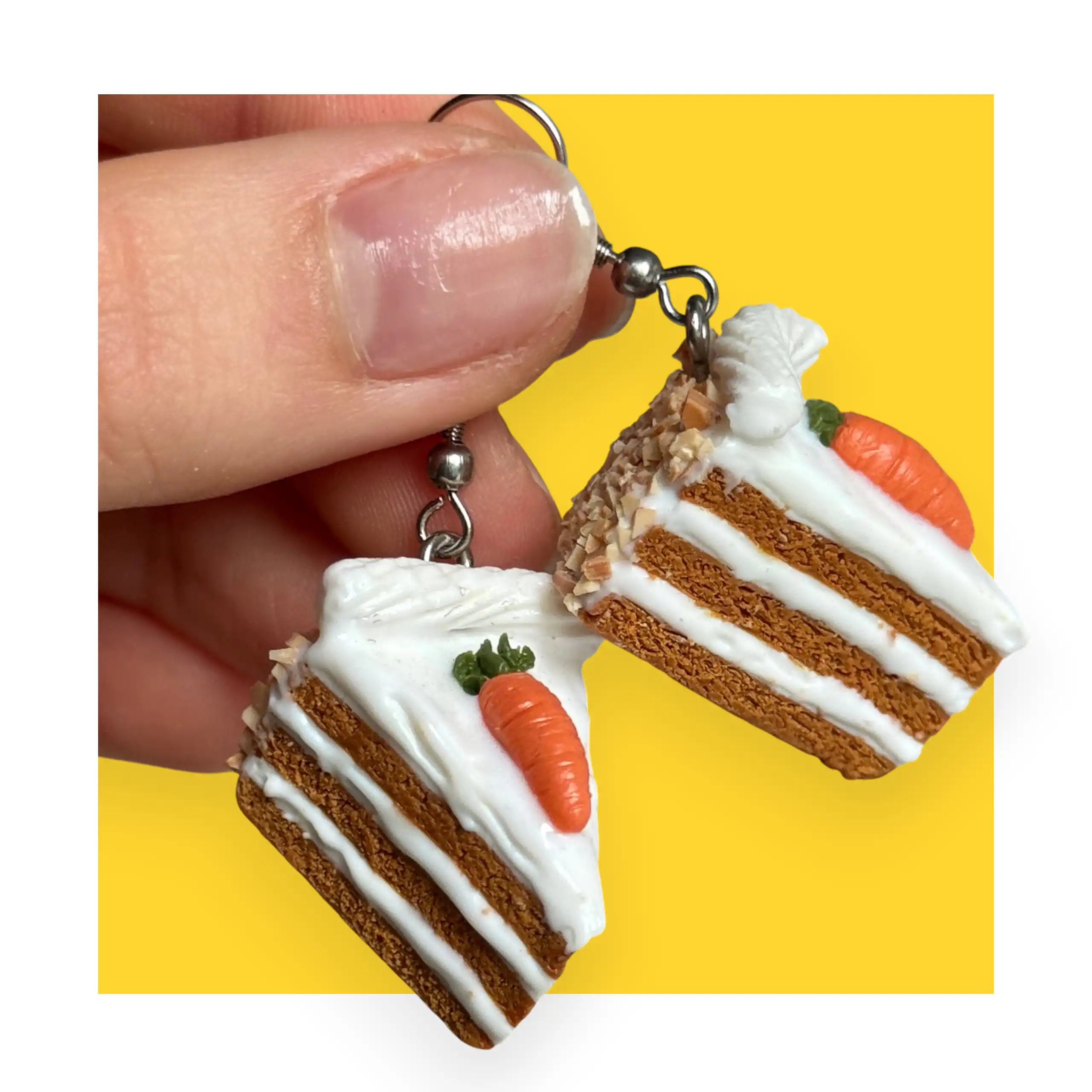 AFAF Kolczyki ciasto marchewkowe - obrazek 1