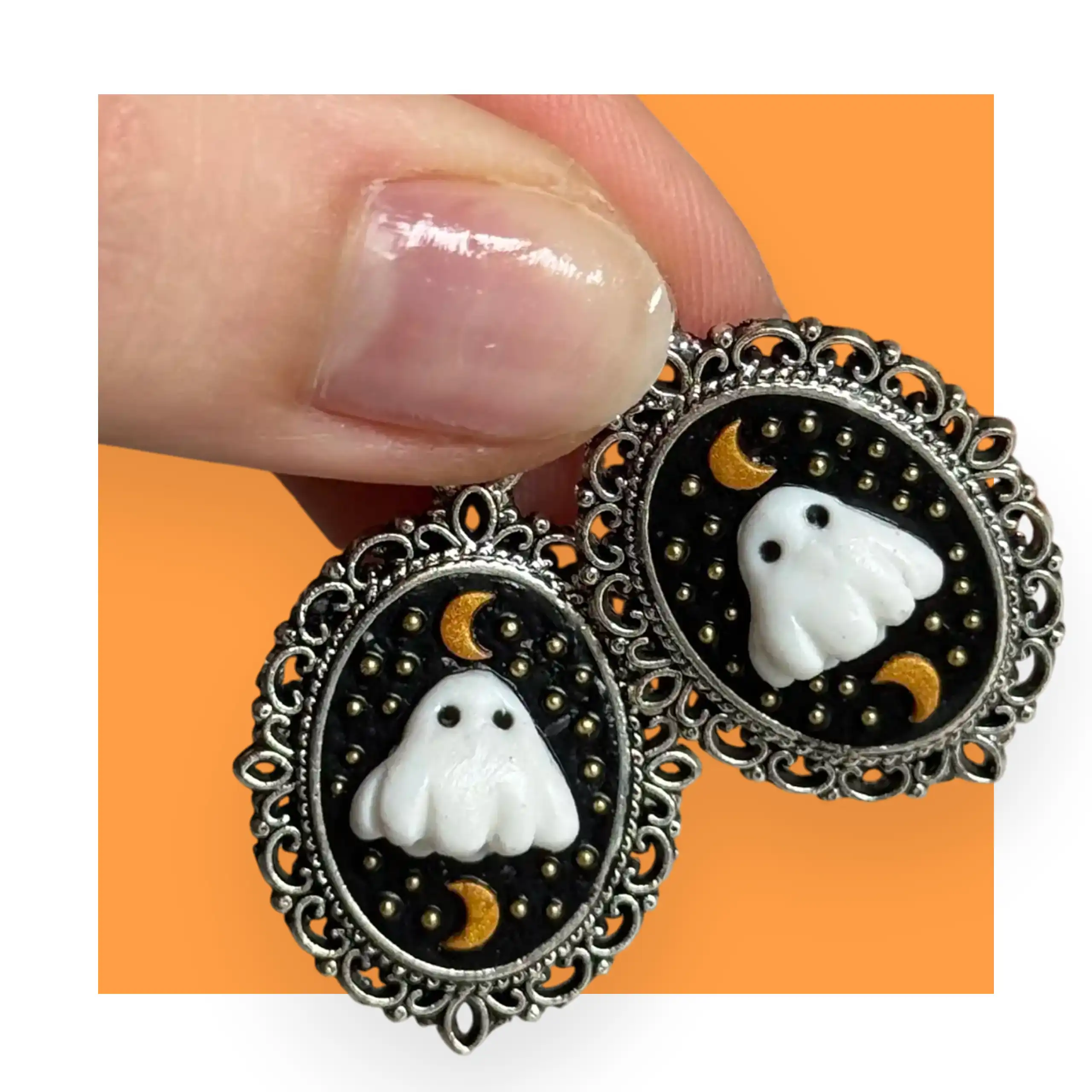 GBSR Kolczyki duszki w ramce - obrazek 1