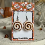 Kolczyki puchate cynamonki - obrazek 3