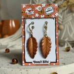 Kolczyki liście na zamkniętym biglu - obrazek 3