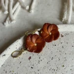 Kolczyki kwiat jesieni złote - obrazek 4