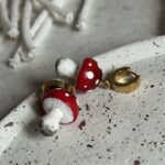 Kolczyki muchomory złote - obrazek 4