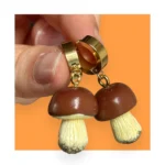 Kolczyki borowiki złote