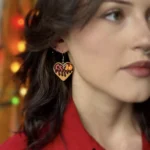 Kolczyki serca z piernika z pomarańczą - obrazek 4