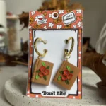 Kolczyki książki z kwiatami - obrazek 2