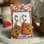 Kolczyki książki ze słonecznikiem - obrazek 4