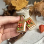 Kolczyki książki z kwiatami - obrazek 4