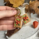 Kolczyki książki z kwiatami - obrazek 3