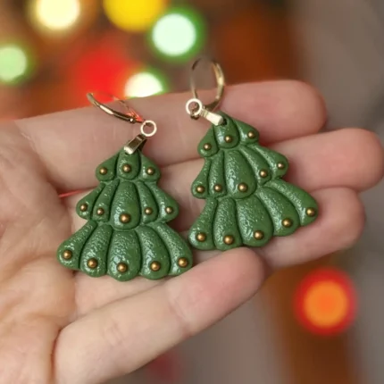 Kolczyki choinki bąbelkowe warianty