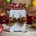 Kolczyki serca z piernika z pomarańczą - obrazek 2