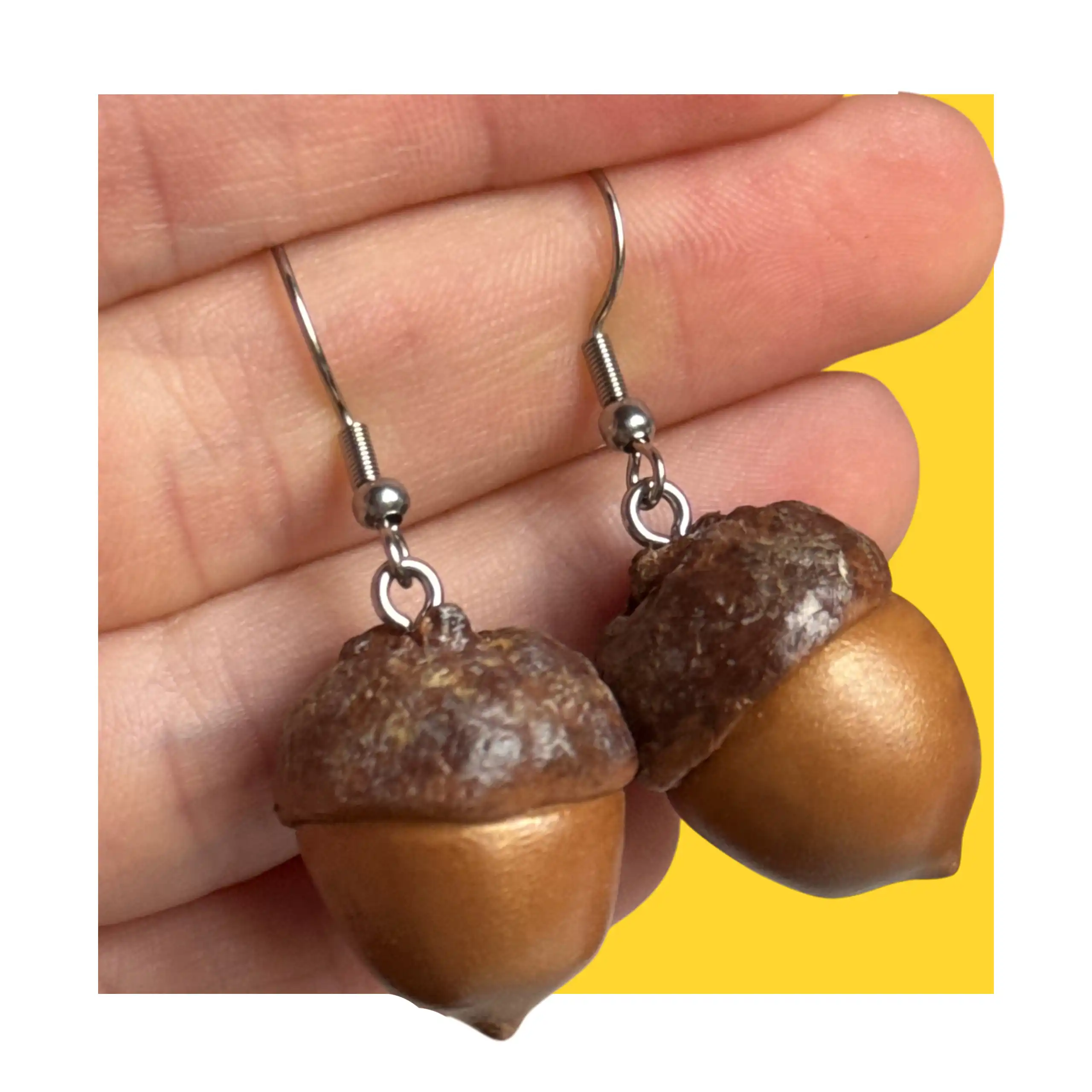 er4t5y6ui Kolczyki żołędzie - obrazek 1