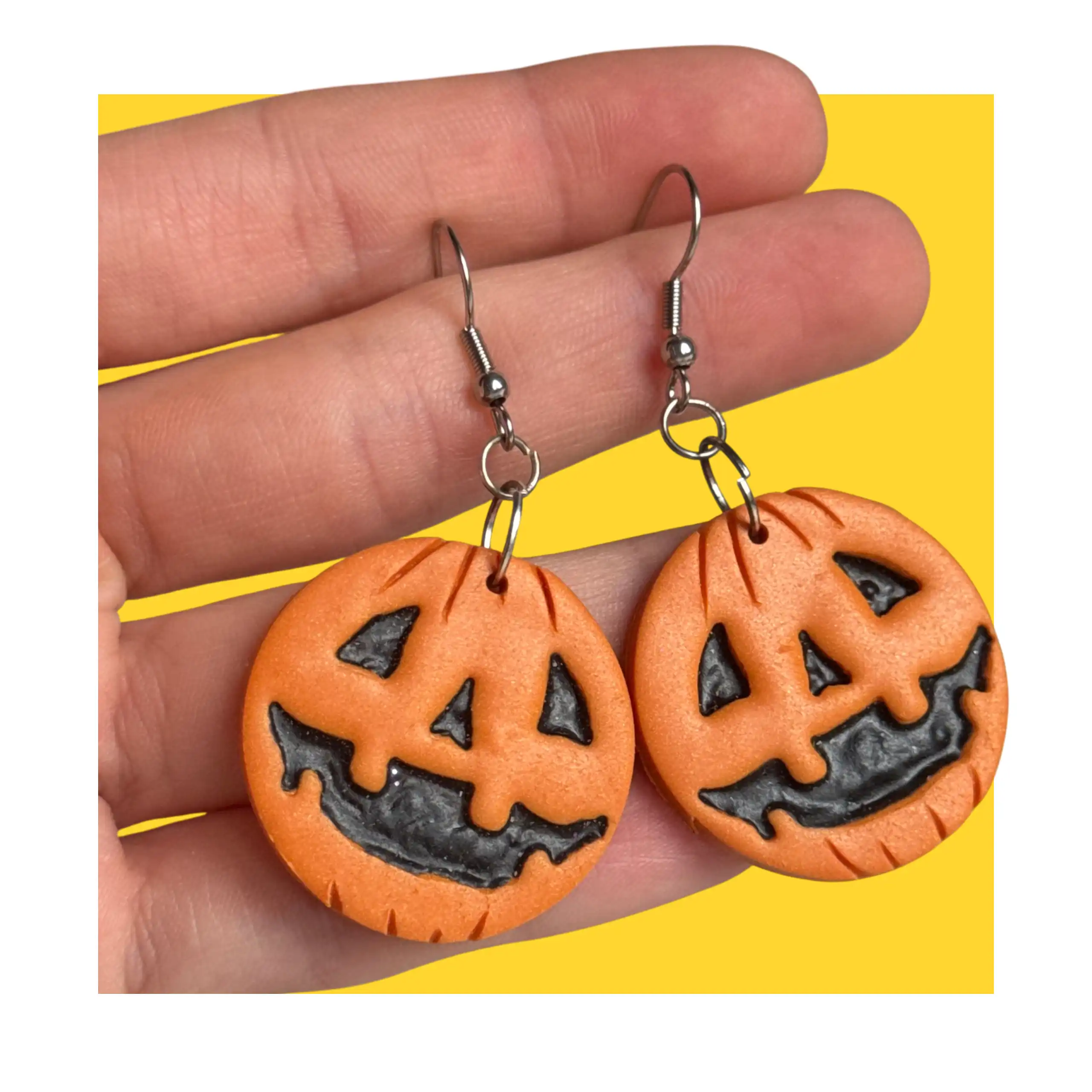 sdfgh Kolczyki dyniowa głowa - obrazek 1